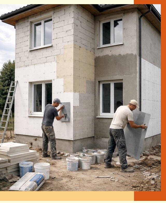 Утепление дома из газобетона в Ахтубинске от 4349 руб./м² — заказать у ТепломастерХтб